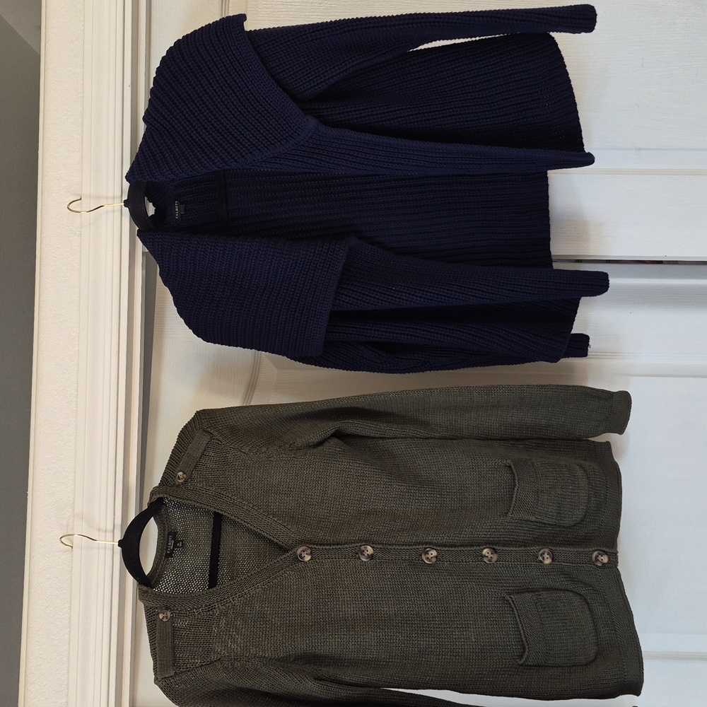 Bundle Of 2- Talbots 100% Cotton Knit Cardigans Sz Medium - Picture 9 of 15